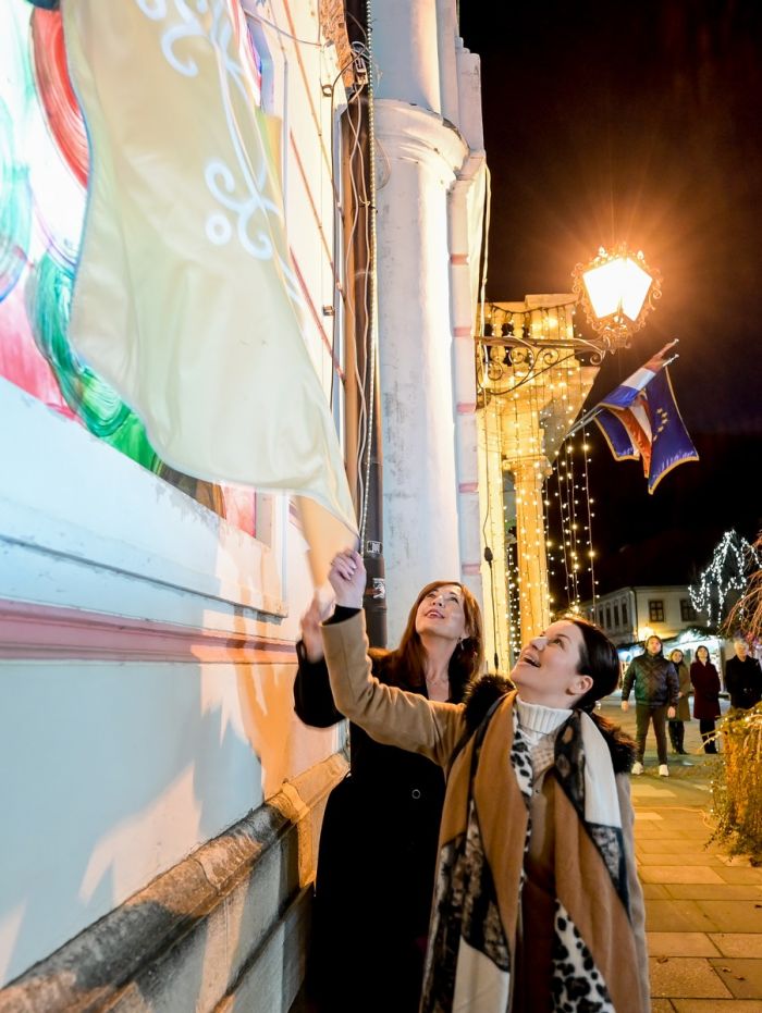 Županijska palača i ove godine pretvorena u veliki adventski kalendar, prozor s prvom slikom otkrila zamjenica župana Silvija Zagorec