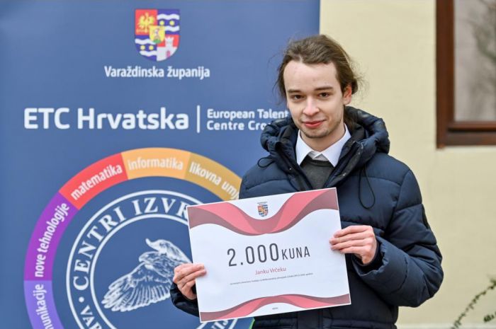 Janku Vrčeku dodijeljena županova nagrada za izvrsnost, 2.000 kuna za brončanu medalju na Olimpijadi iz fizike